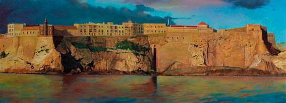 “Vista de Melilla” Óleo sobre lienzo. 120 x 40. 2017.